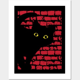 Black cat Posters and Art